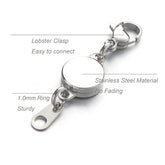 Stainless Steel Magnetic Clasps for Jewelry, 18K Gold Plated Magnetic Jewelry Clasps for Necklaces Bracelet Extender Jewelry Making Silver